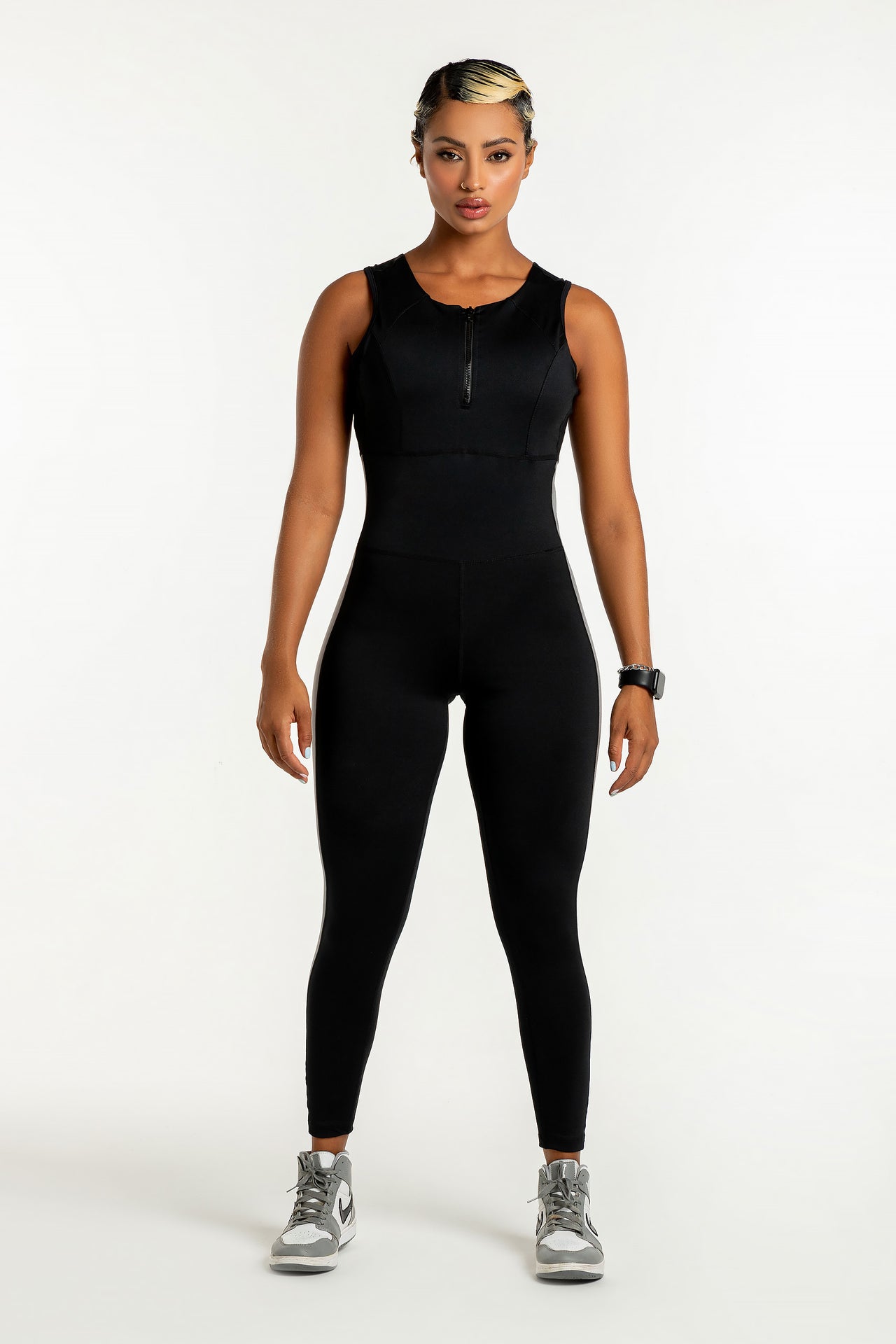 Black Seamless Cable Knit Onesie