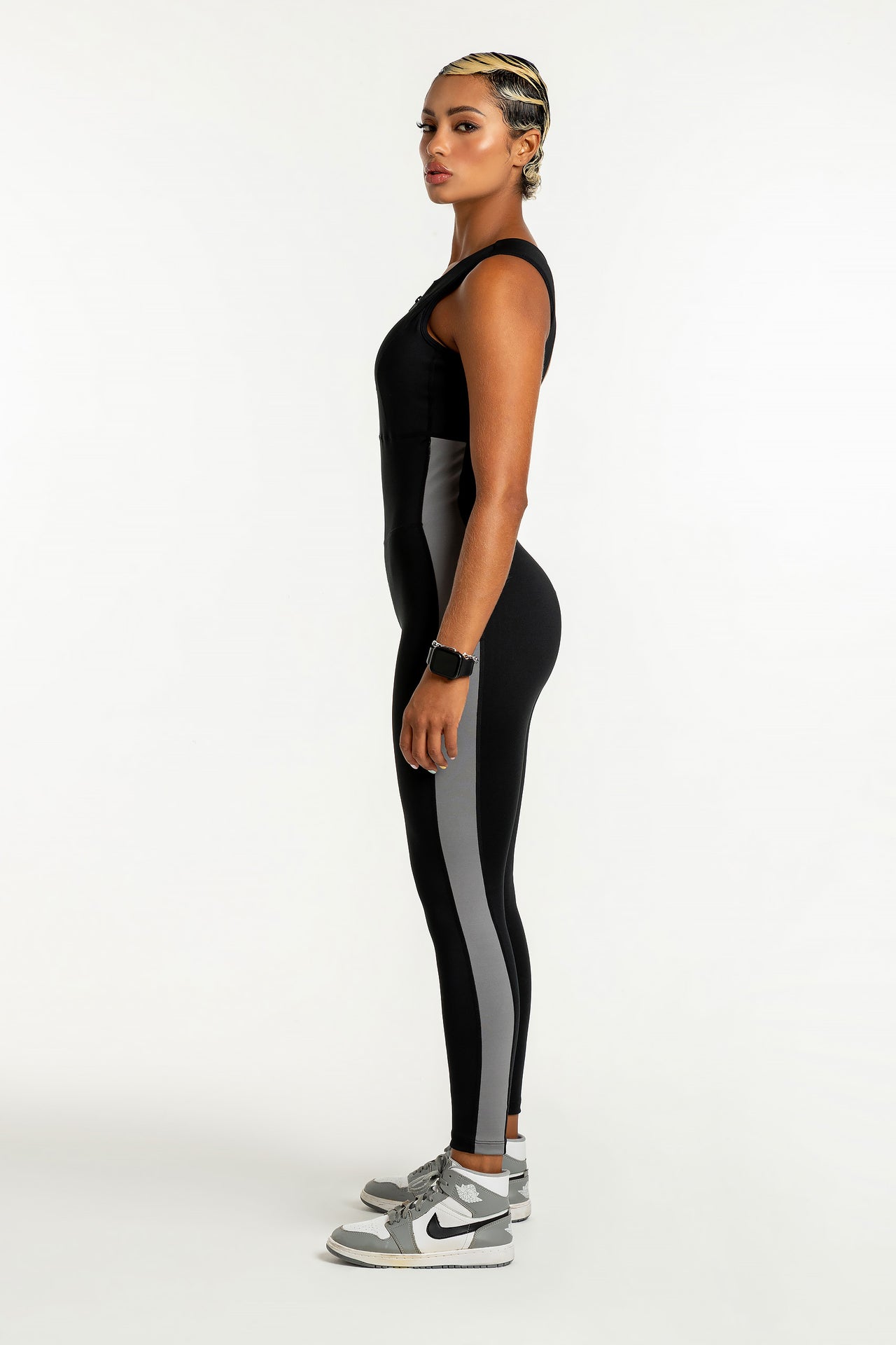 Black Seamless Cable Knit Onesie